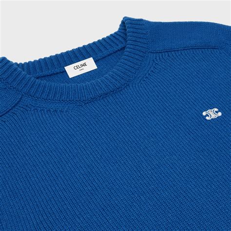 celine sweater triomphe|triomphe crew neck sweater in wool and cashmere .